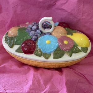Colorful Ceramic Fruit Basket Dish